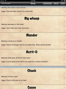 Aussie Audio Slang Ipad screenshot1